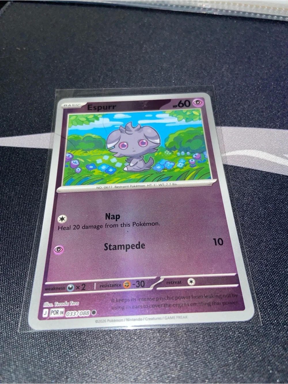 Espurr Pokémon Trading Card (033/088)Perfect Order